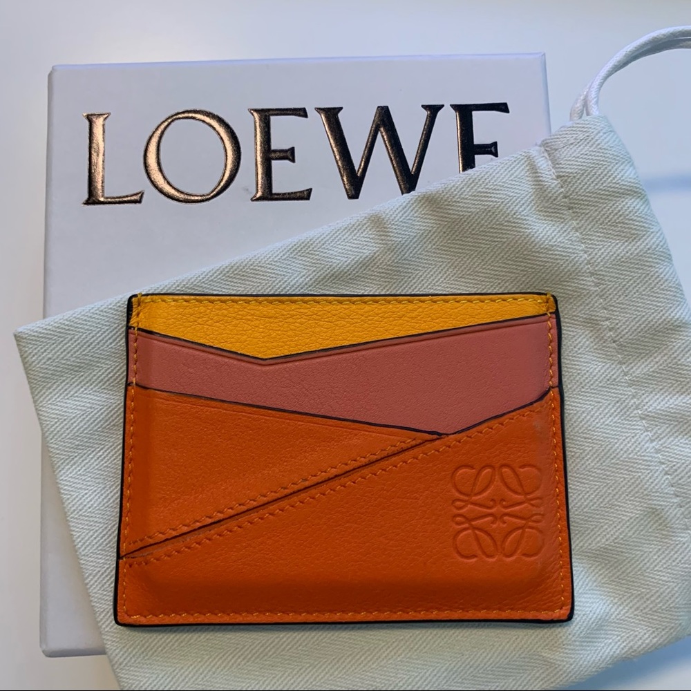 Loewe puzzle cardholder calfskin